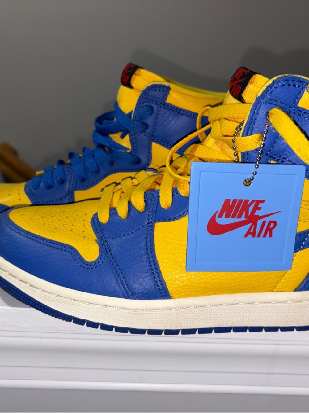 Nike High-Top Sneakers - Blue & Yellow